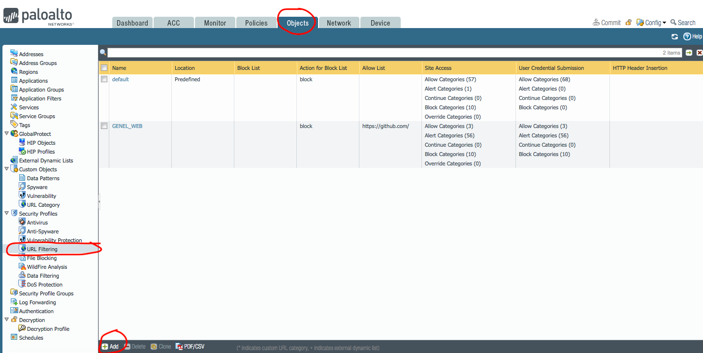 Palo Alto  Filter Application Filter Yunus Emre DEV