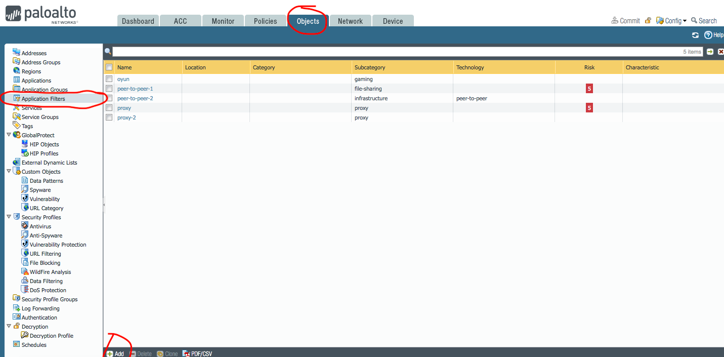 Palo Alto  Filter Application Filter Yunus Emre DEV
