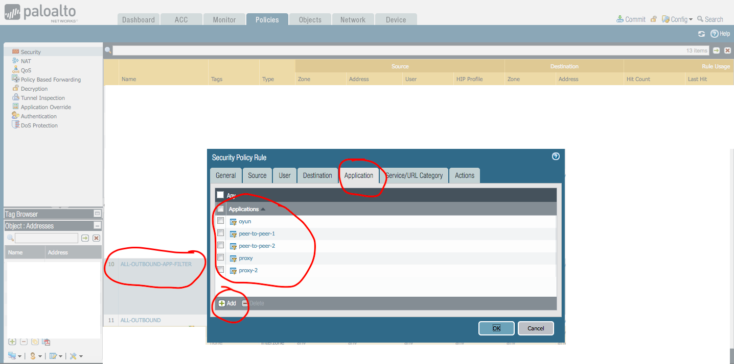 Palo Alto  Filter Application Filter Yunus Emre DEV